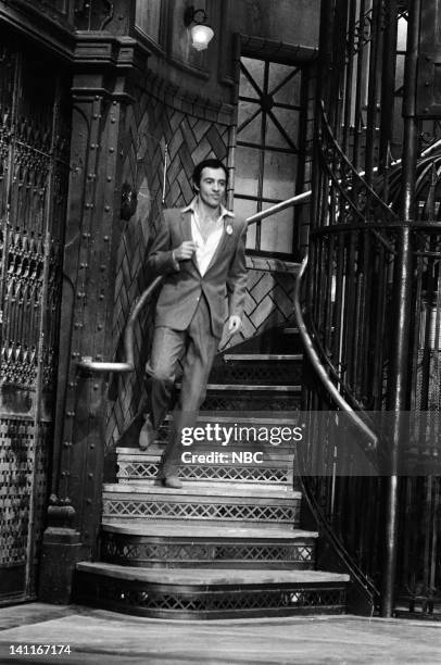 Episode 13 -- Pictured: Host Ray Sharkey during the monologue on April 11, 1981 -- Photo by: Fred Hermansky/NBC/NBCU Photo Bank