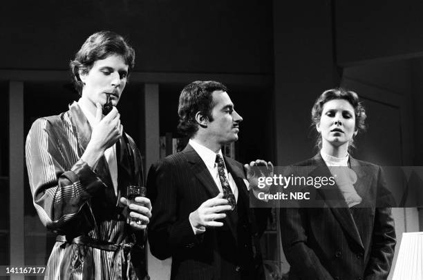 Episode 13 -- Pictured: Charles Rocket as Charles Huntington, Ray Sharkey as Marcello Bellini, Ann Risley as Ann Huntington during the 'WASP...