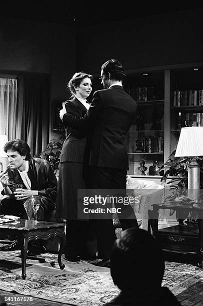 Episode 13 -- Pictured: Charles Rocket as Charles Huntington, Ann Risley as Ann Huntington, Ray Sharkey as Marcello Bellini during the 'WASP...