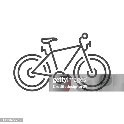 Bicycle Line Icon. Bicycle Line Icon.