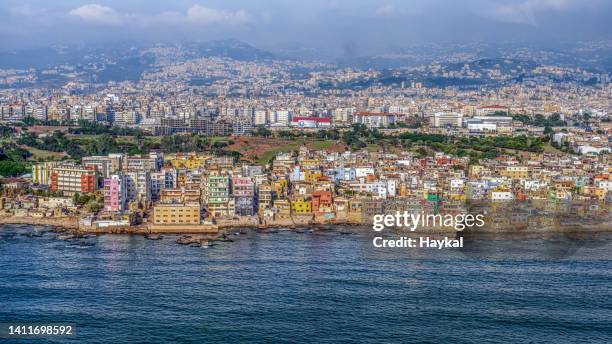 landing in beirut - beirut aerial stock pictures, royalty-free photos & images