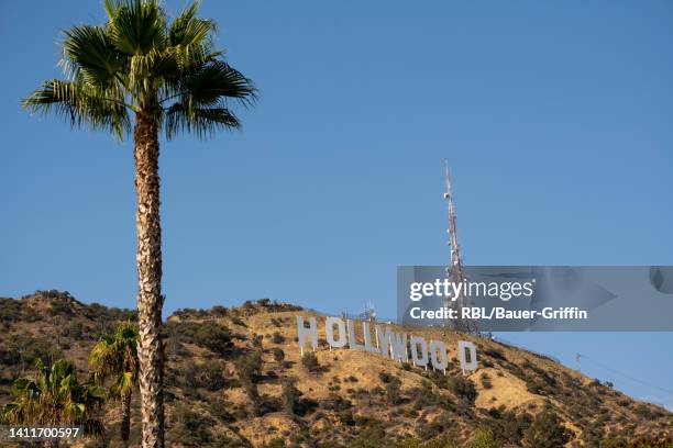 General view of The Hollywood Sign is seen on July 28, 2022 in Los Angeles, California.