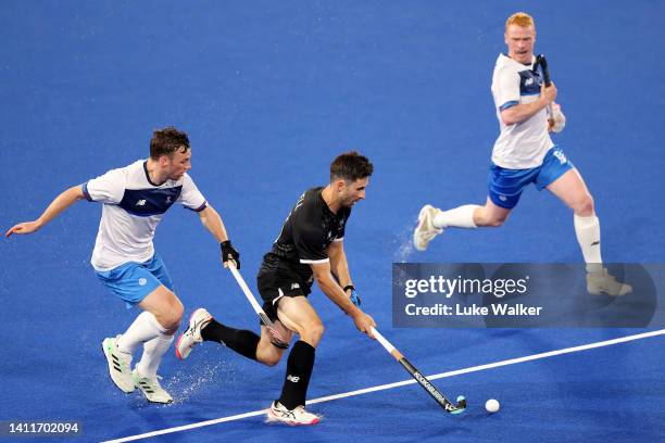 Kane Russell of Team New Zealand competes during the Men's Hockey - Pool A match between New Zealand and Scotland on day one of the Birmingham 2022...