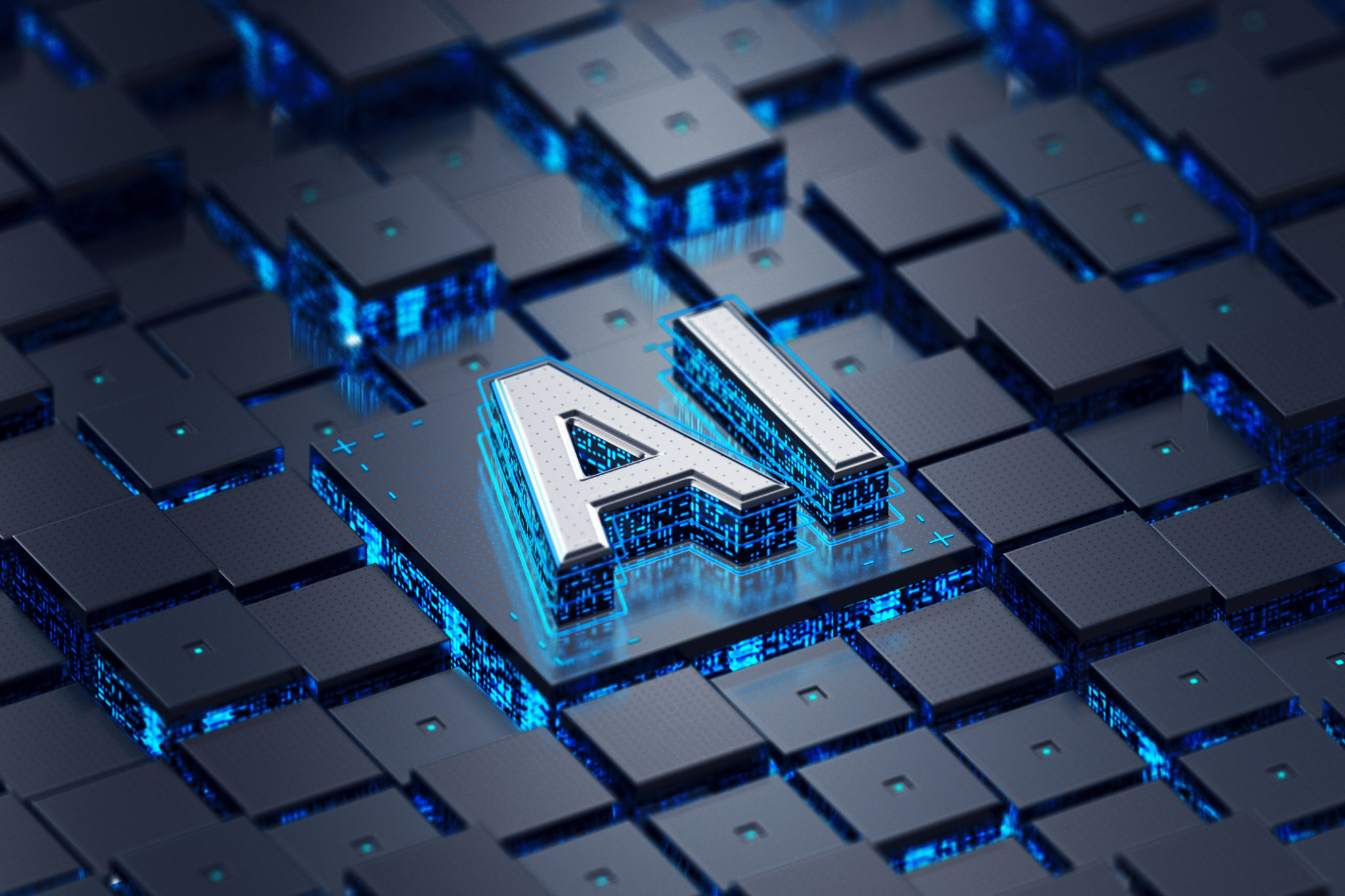 Artificial Intelligence Concept Blocks. Network Security System. Artificial Intelligence Concept Blocks. Network Security System.