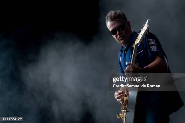 Micky Piano of MICKY & THE BUZZ performs on stage at El Arenal on July 29, 2022 in Bilbao, Spain.