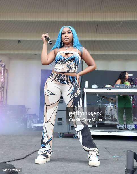 Baby Tate performs in concert during day two of Lollapalooza at Grant Park at Grant Park on July 29, 2022 in Chicago, Illinois.