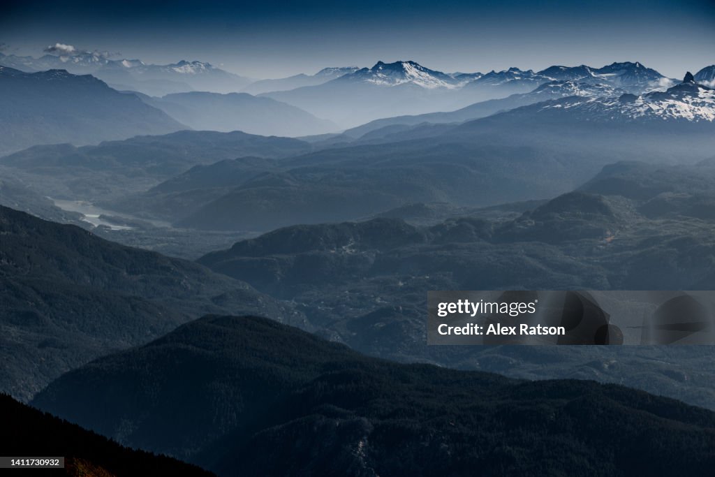 A dramatic mountain valley near Whistler, BC