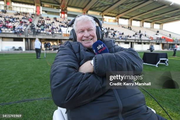 Sky Sport commentator Ian Smith before the Ranfurly Shield and Heartland Championship Pre-Season Match between Hawke's Bay and Poverty Bay at McLean...
