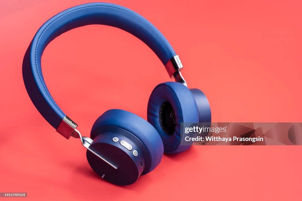 Stylish blue headphones