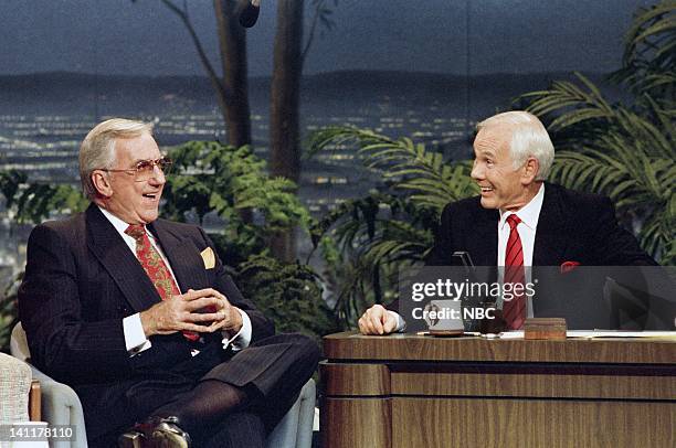 Final Show" Air Date -- Pictured: Co-host Ed McMahon, Host Johnny Carson -- Photo by: Alice S. Hall/NBCU Photo Bank