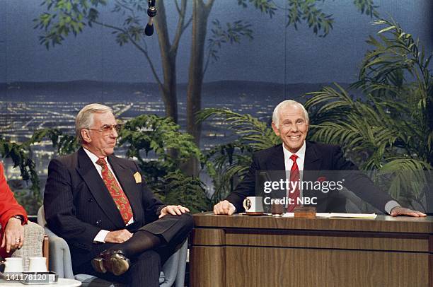 Final Show" Air Date -- Pictured: Co-host Ed McMahon, Host Johnny Carson -- Photo by: Alice S. Hall/NBCU Photo Bank