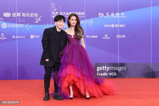 Singers Chang Shilei and Joey Yung attend the closing ceremony of the 36th Hundred Flowers Awards on July 30, 2022 in Wuhan, Hubei Province of China.