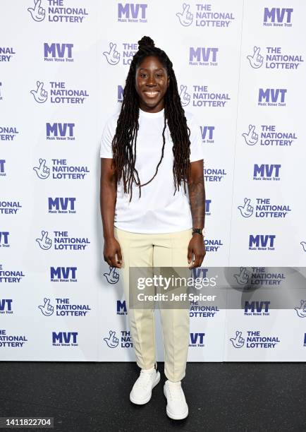 Anita Asante poses for a picture as The National Lottery presents a special performance of 'Three Lions' with Lightning Seeds, David Baddiel, Chelcee...