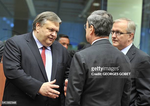 Greek Finance Minister Evangelos Venizelos, Italian President of the Fiancial Stability Board, Governor of the Bank of Italy Mario Draghi, EU...