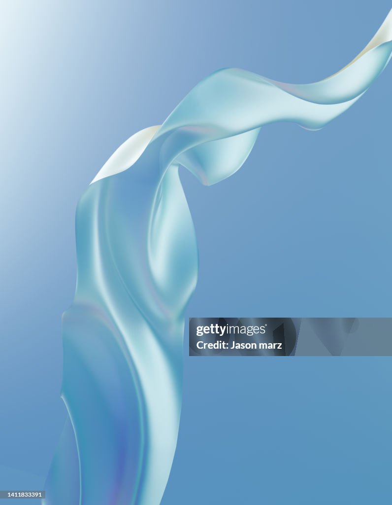 Abstract flowing cloth