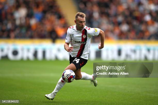 Andreas Weimann of Bristol City runs with the ball during the Sky Bet Championship match between Hull City and Bristol City at MKM Stadium on July...