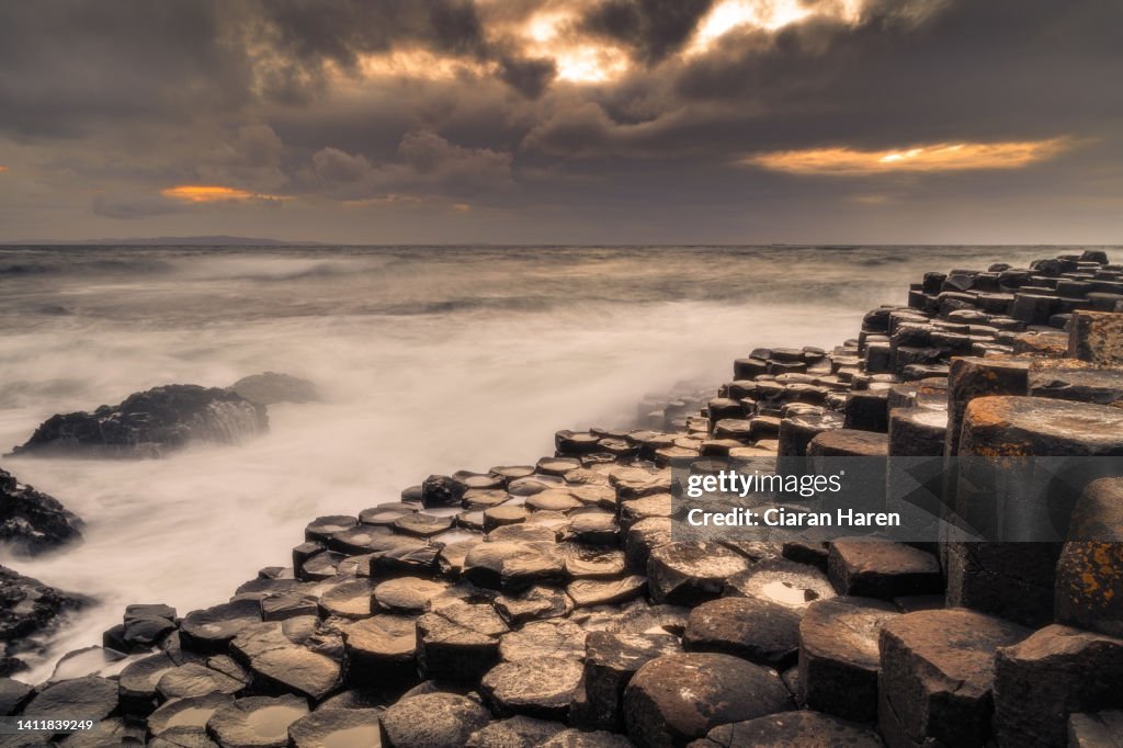 Sunset at The Giant's Causeway, Northern Ireland