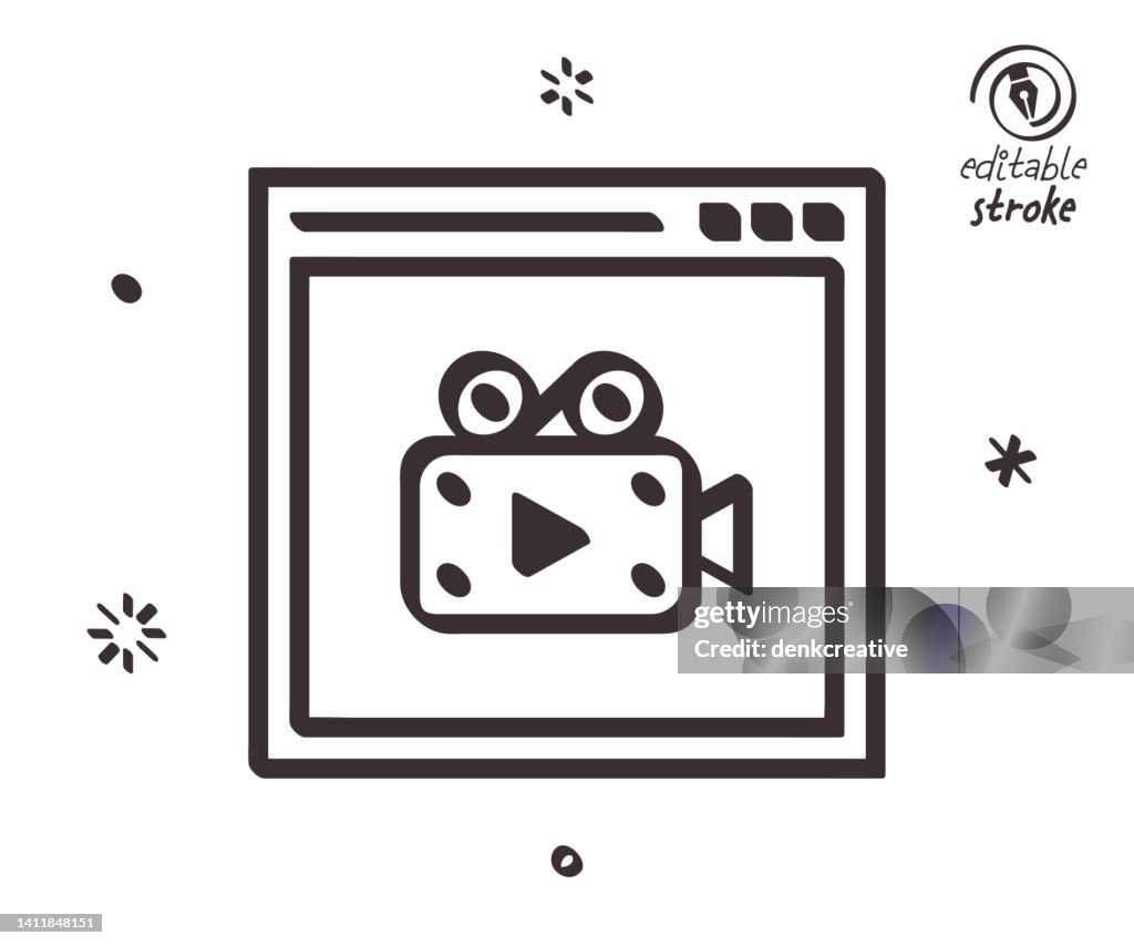 Encoder Line Svg Playful Line Illustration For Video Encoder High-Res Vector Graphic ...