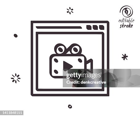 Playful Line Illustration For Video Encoder High-Res Vector Graphic ...