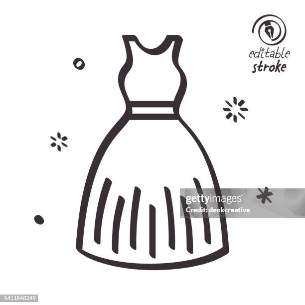 playful line illustration for bride & groom - bridesmaid stock illustrations