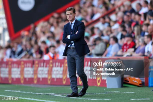 Head Coach Scott Parker of Bournemouth during a pre-season friendly match between AFC Bournemouth and Real Sociedad at Vitality Stadium on July 30,...