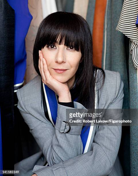 Fashion designer Bouchra Jarrar is photographed for Madame Figaro on February 3, 2012 in Paris, France. COVER IMAGE. Figaro ID: 103222-007. CREDIT...