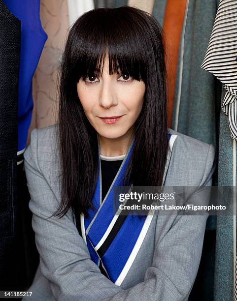 Fashion designer Bouchra Jarrar is photographed for Madame Figaro on February 3, 2012 in Paris, France. Figaro ID: 103222-012. CREDIT MUST READ:...