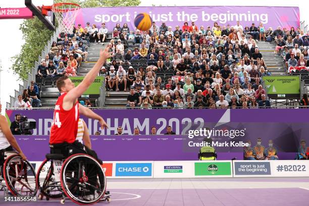 General view is seen during the Wheelchair Basketball 3x3 match between Team England and Team Malaysia on day two of the Birmingham 2022 Commonwealth...