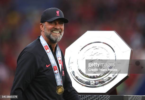Jürgen Klopp head coach of Liverpool during The FA Community Shield between Manchester City and Liverpool FC at The King Power Stadium on July 30,...