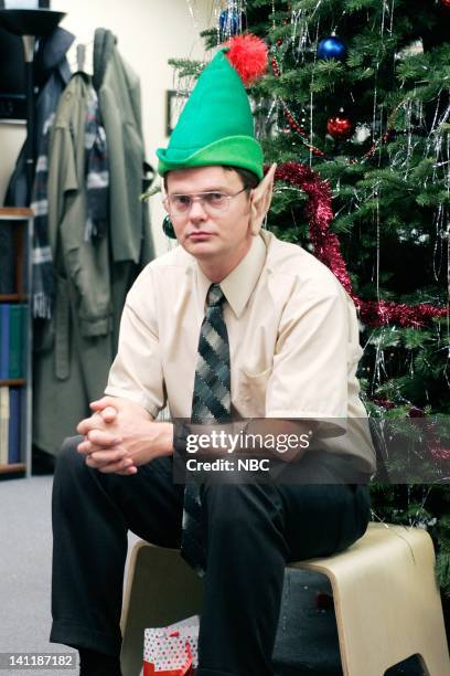 The Christmas Party" Episode 10 -- Aired -- Pictured: Rainn Wilson as Dwight Schrute -- Photo by: Paul Drinkwater/NBCU Photo Bank