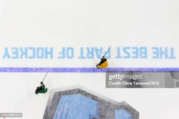 Chris Mueller of Team Murphy and Patrick Mullen of Team Mullen on the ice during 3ICE Week Seven at Videotron Centre on July 30, 2022 in Quebec City,...