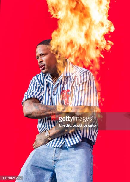 Rapper YG performs on day 3 of Lollapalooza at Grant Park on July 30, 2022 in Chicago, Illinois.