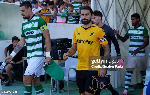 Ruben Neves of Wolverhampton Wanderers FC before the start of the Pre-Season Friendly match between Wolverhampton Wanderers and Sporting CP at...