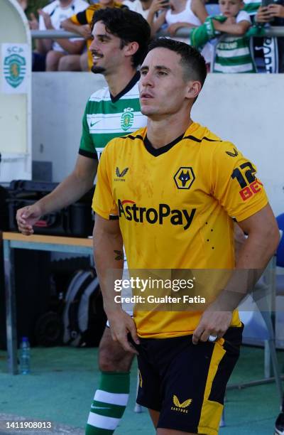 Daniel Podence of Wolverhampton Wanderers FC before the start of the Pre-Season Friendly match between Wolverhampton Wanderers and Sporting CP at...