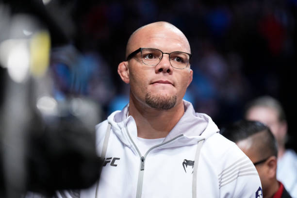 Anthony Smith walks out prior to facing Magomed Ankalaev of Russia in a light heavyweight fight during the UFC 277 event at American Airlines Center...
