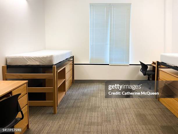 college dormitory room - dorm room stock-fotos und bilder