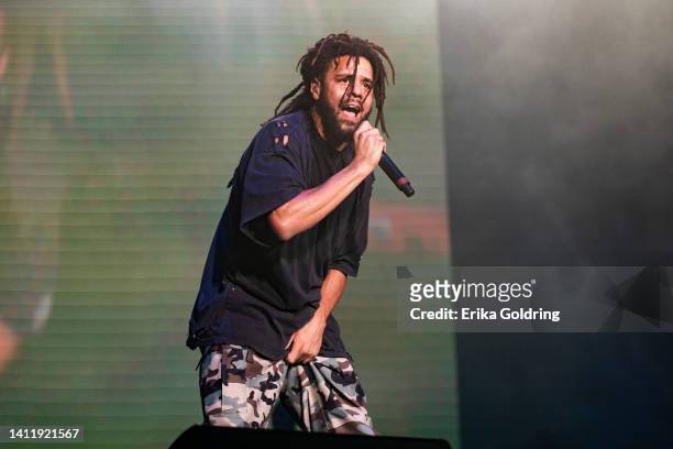 Cole performs during 2022 Lollapalooza at Grant Park on July 30, 2022 in Chicago, Illinois.