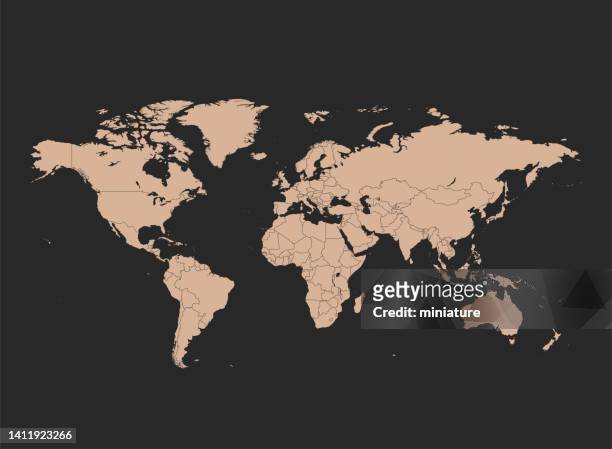 ilustrações, clipart, desenhos animados e ícones de mapa do mundo - world map