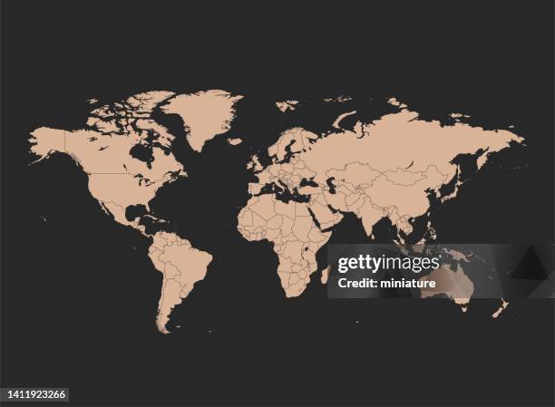 world  map - world map with countries stock illustrations