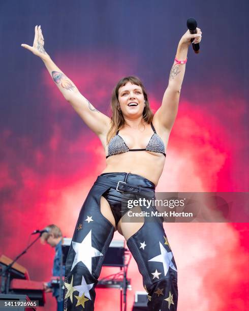 Tove Lo performs at the Osheaga Music and Arts Festival at Parc Jean-Drapeau on July 30, 2022 in Montreal, Quebec.