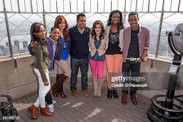 China Anne McClain, Tyrel Jackson Williams, Debby Ryan, Radio Disney DJ Ernie D, Laura Marano, Coco Jones, and Tyler James Williams visit The Empire...