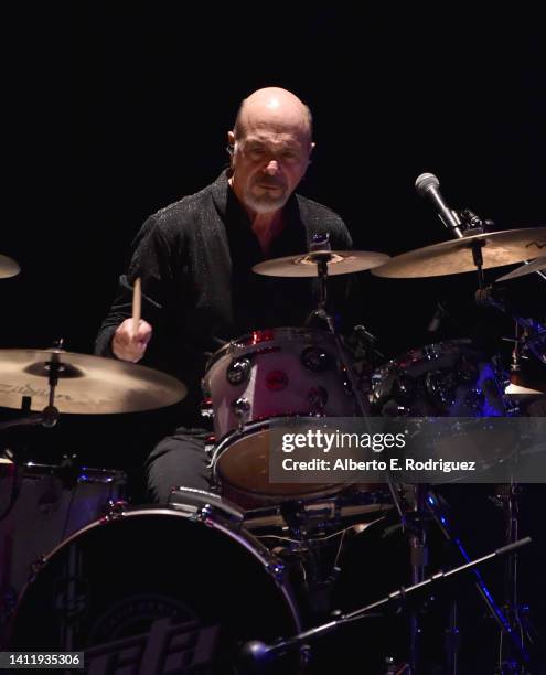 Danny Seraphine performs on stage at the Asian Hall Of Fame's Celebrate Asia Festival at Alex Theatre on July 30, 2022 in Glendale, California.