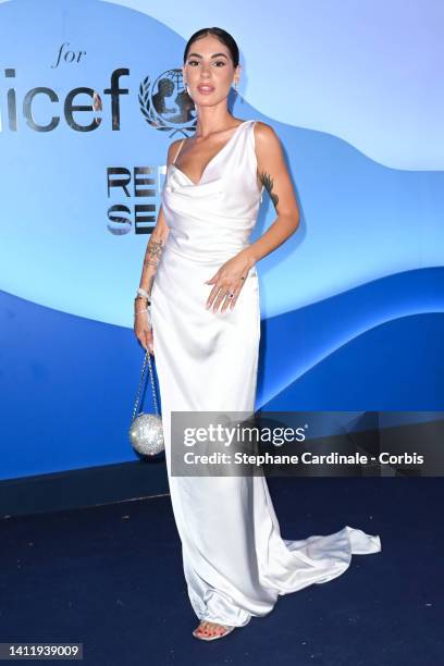 Giulia De Lellis attends the Luisaviaroma For UNICEF Gala on July 30, 2022 in Capri, Italy.