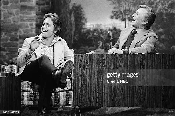 Episode 5/26/1975 -- Pictured: Actor Michael Douglas, Guest host/actor Kirk Douglas -- Photo by: Fred Sabine/NBCU Photo Bank