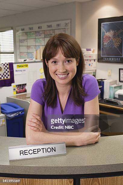 Gossip" Episode 601 -- Pictured: Ellie Kemper as Erin Hannon -- Photo by: Chris Haston/NBC/NBC/NBCU Photo Bank