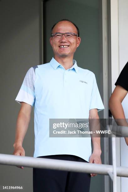 Guo Guangchang, Chairperson of Fosun looks on ahead of the Pre-Season Friendly between Wolverhampton Wanderers and Sporting CP at Estadio Algarve on...