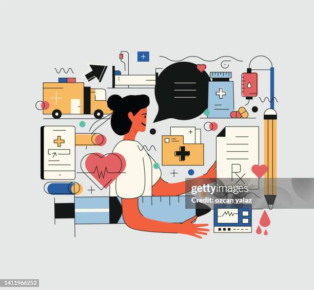 online consultation doctor concept. online medicine, healthcare, medical diagnostics. colorful view, editable design. - operating theatre stock illustrations