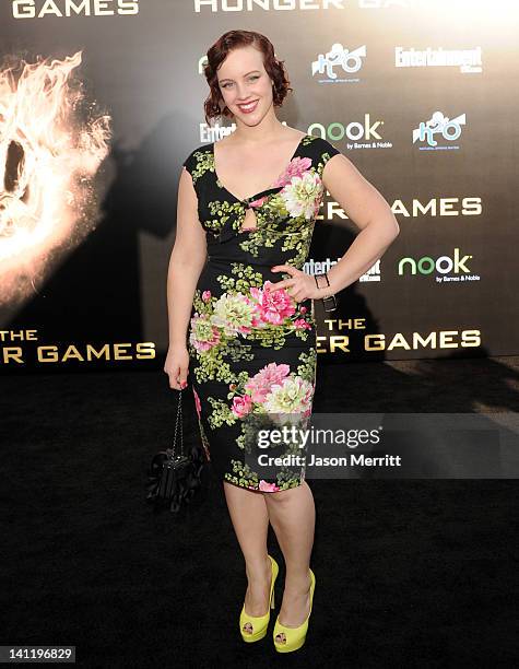 Actress Brooke Bundy arrives at the premiere of Lionsgate's "The Hunger Games" at Nokia Theatre L.A. Live on March 12, 2012 in Los Angeles,...