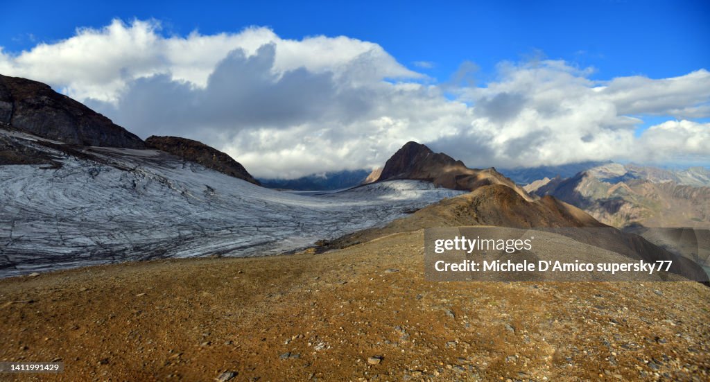 Melting Glacier On The Swissitalian Border High-Res Stock Photo - Getty ...