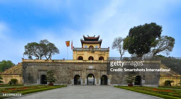 imperial citadel of "thang long" in hanoi, vietnam - hanoi cityscape stock pictures, royalty-free photos & images